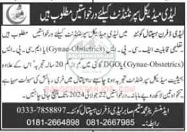 It is the Official Advertisement of Lady Dufferin Hospital Quetta Jobs 2024.