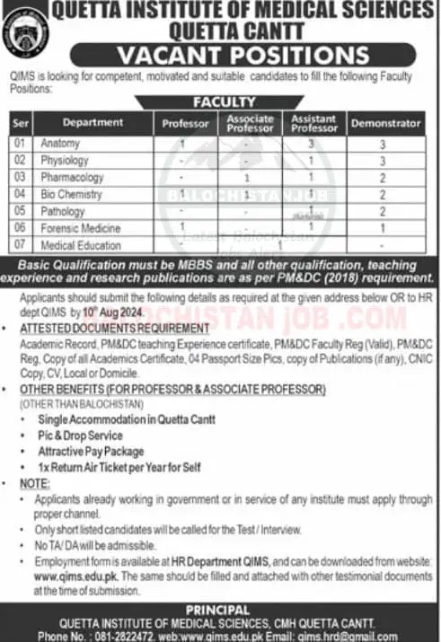 It is the Official Advertisement of Balochistan Jobs Online Apply 2024.